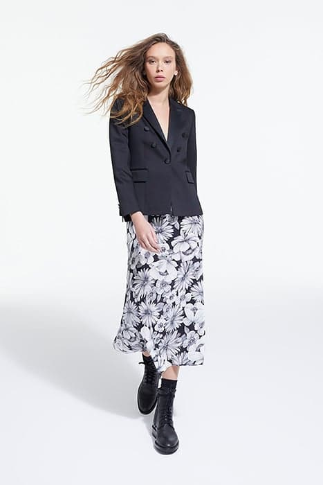 ROMANTIC GARDEN LONG SKIRT BLACK WHITE by The Kooples