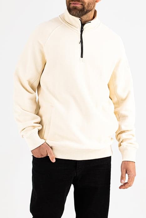 PALMER HALF ZIP CASHMERE BEIGE by Butcher of Blue