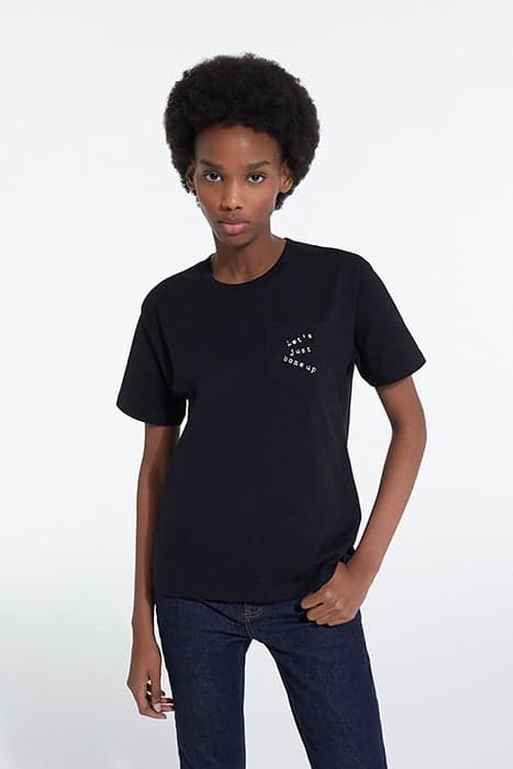 SHORT-SLEEVED MONOCHROME SCREEN PRINT T-SHIRT BLACK by The Kooples