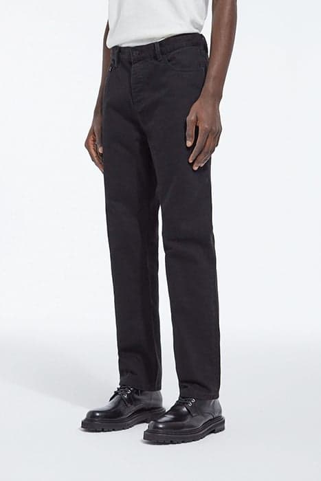 5-POCKET STRAIGHT BLACK DENIM TROUSERS BLACK DENIM by The Kooples