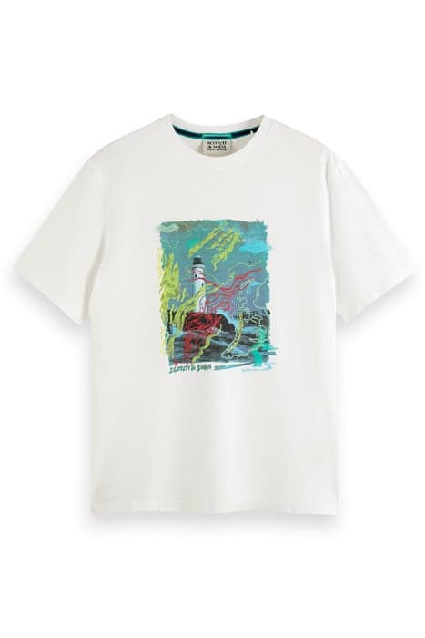 FRONT ARTWORK T-SHIRT WHITE by Scotch & Soda