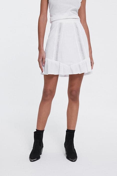 SHORT SKIRT WITH LACE OFF WHITE by The Kooples