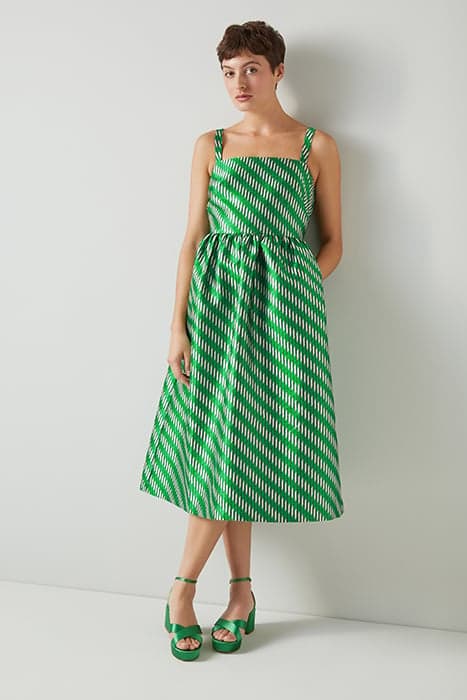 DR ELODIE JACQUARD DRESS GREEN by LK Bennett