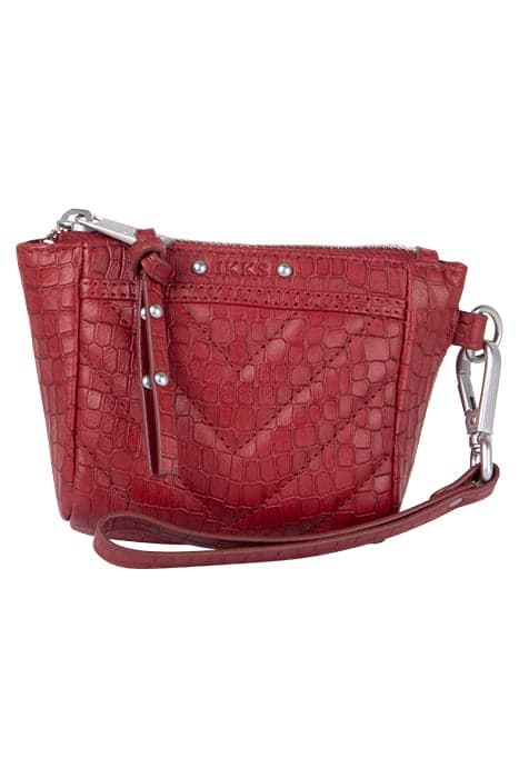 RED CROC-EMBOSSED LEATHER 1440 TOY MINI CASE by IKKS