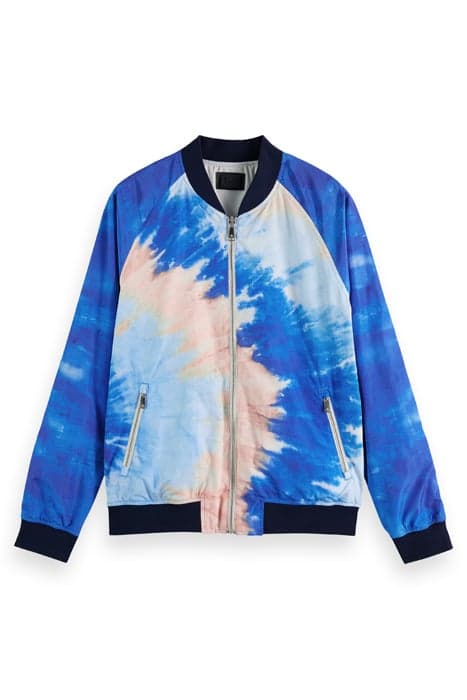 PRINTED REVERSIBLE BOMBER JACKET PINK/ BLUE TIE DYE by Scotch & Soda