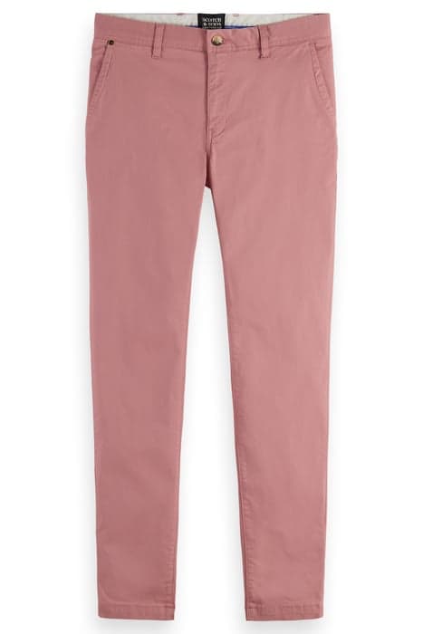 ESSENTIALS MOTT - COTTON STRETCH TWILL CHINO WEATHERED PINK by Scotch & Soda