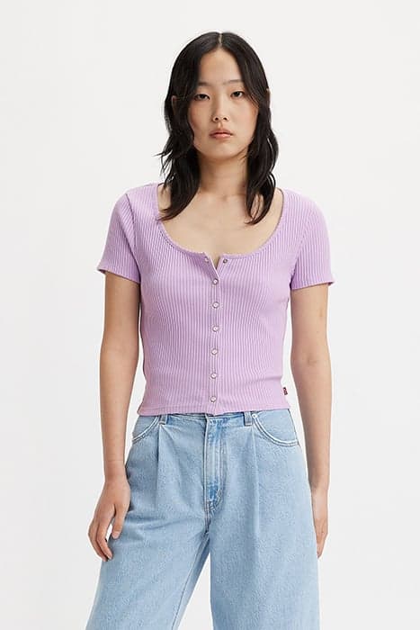 SS BRITT SNAP FRONT TOP PURPLE ROSE by Levi's