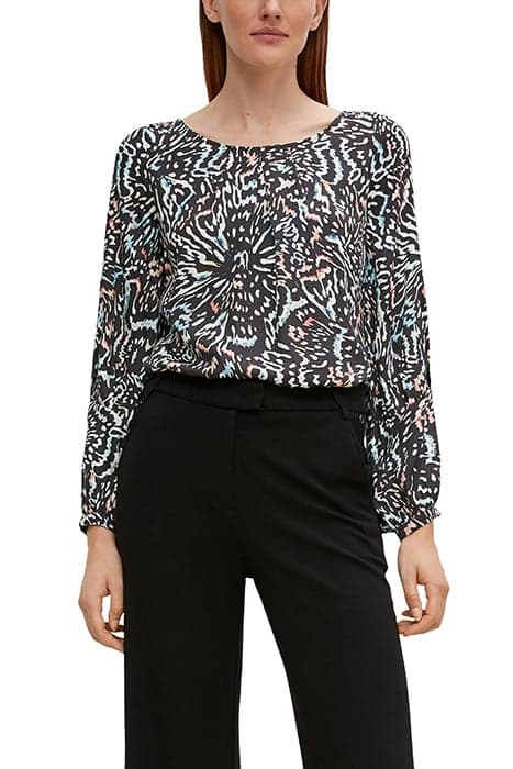 COMMA BLOUSES GREY/BLACK by Comma