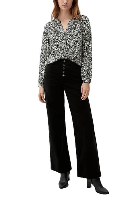 S.OLIVER BLOUSES GREY/BLACK by s. Oliver