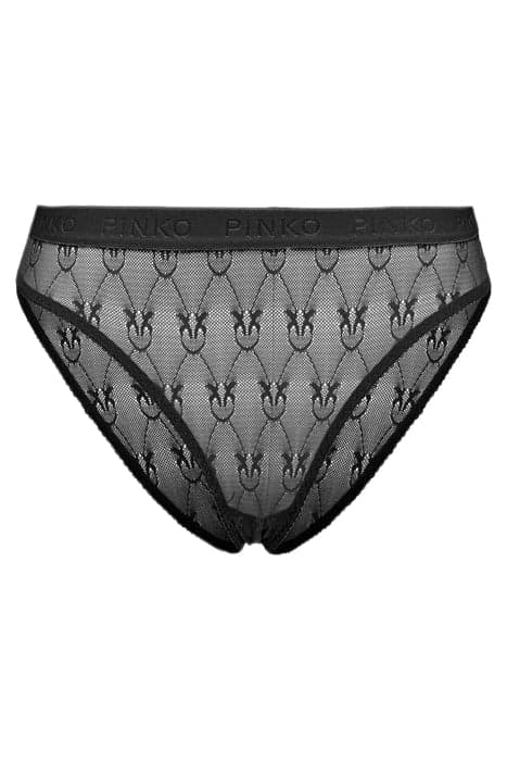 SENZA PAROLE 2 SLIP PIZZO INDEMAGLIATO JACQUARD C/LOGO BLACK by PINKO