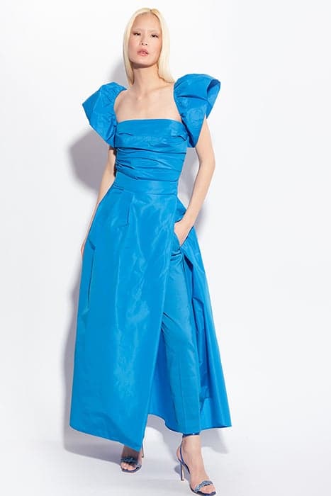 DEBRA TOP TAFFETA DIRECTORY BLUE by PINKO