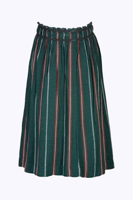 GIRLS ANGEL STRIPE SKIRT DARK GREEN by BY-BAR