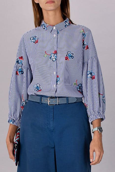 SHIRT WITH BALLOON SLEEVES BLUE by River Woods