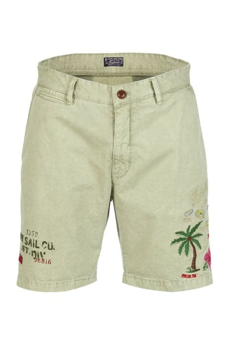 CHINO COTTON SHORTS GREEN by River Woods