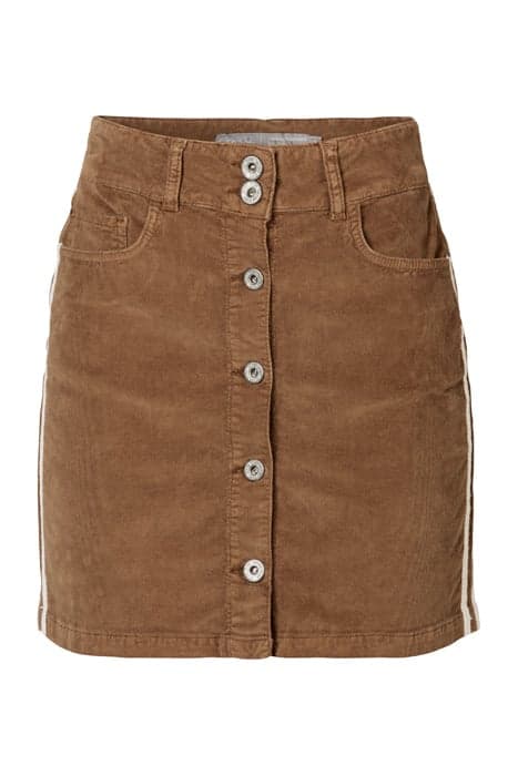 SKIRT CORDUROY LUREX TAPE CAMEL by Geisha