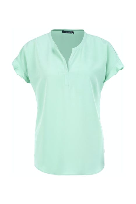 SHIRT VNECK TOP RUCHE ARMHOLE MINT by River Woods