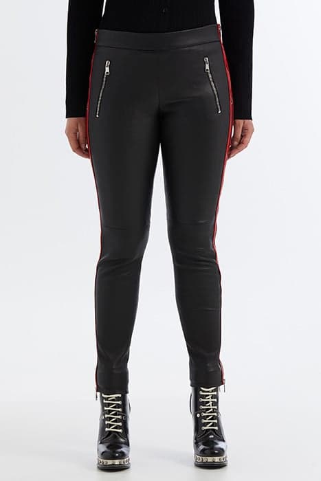 LTH LEGGINGS BLACK/LUST RED by Alexander McQueen