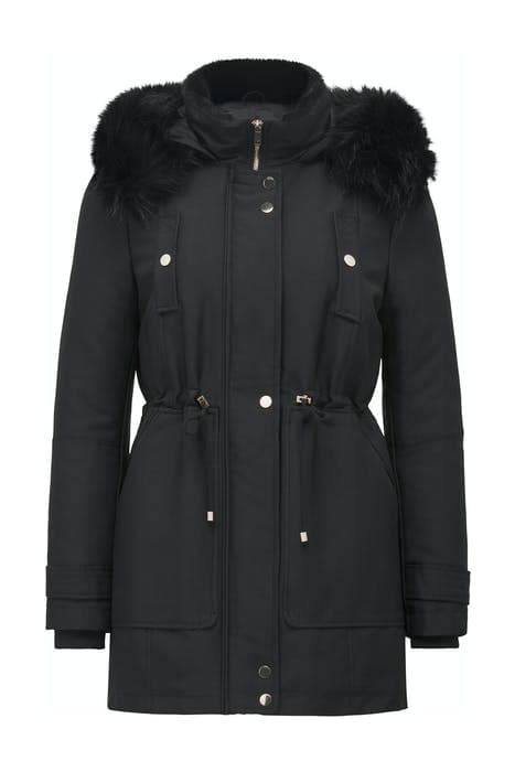 ANNA LONG PARKA BLACK by Forever New