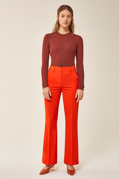 FLARED PANTS MANDARIN RED by Ivy Oak