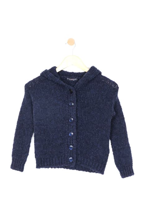 COMF HOODED CARDI SWT LS BLUE by River Woods