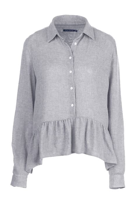 SHIRT LS RUCHE BOTTOM GREY by River Woods