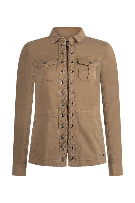 MILITARY JACKET ZIP FANTASIE BROWN by River Woods