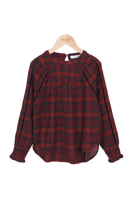 GIRLS BOBBIE CHECK BLOUSE RED CHECK by BY-BAR