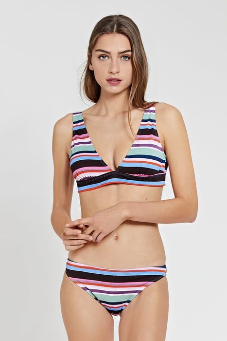 LADIES MOD STRIPE BOBBY TOP BIKINI MULTI COLOUR by Shiwi