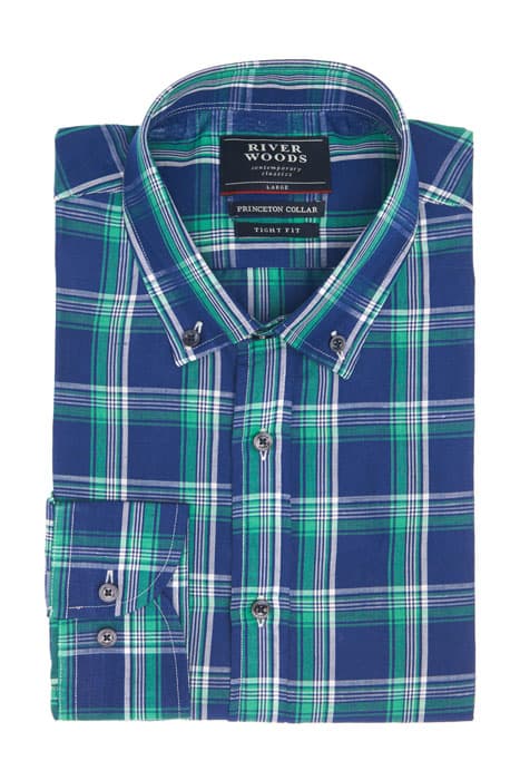 TIGHT FIT PRINCETON SHIRT GREEN by River Woods