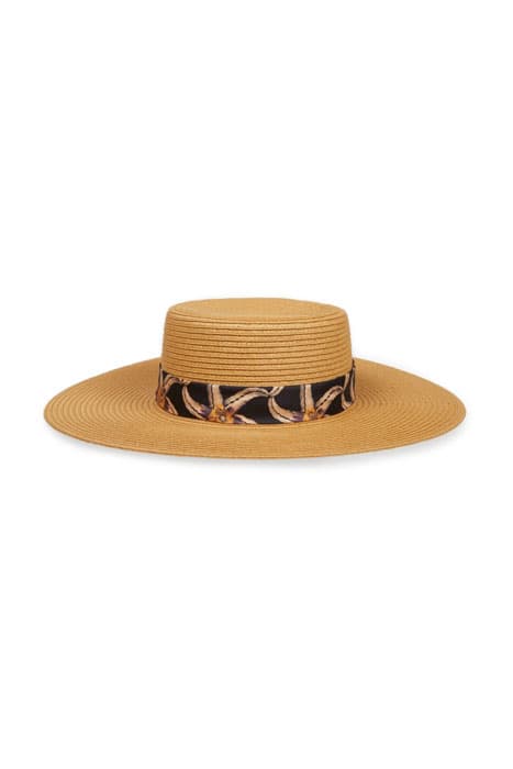 PAPER STRAW HAT WITH PRINTED TAPE COMBO E by Scotch & Soda