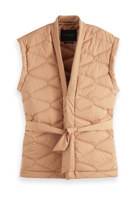 QUILTED COCOON GILET WITH REPREVE® FILLING CHAMPAGNE by Scotch & Soda