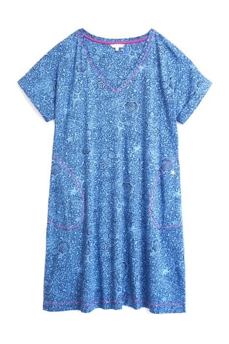 TAHLIA T SHIRT DRESS BLUE PR by White Stuff