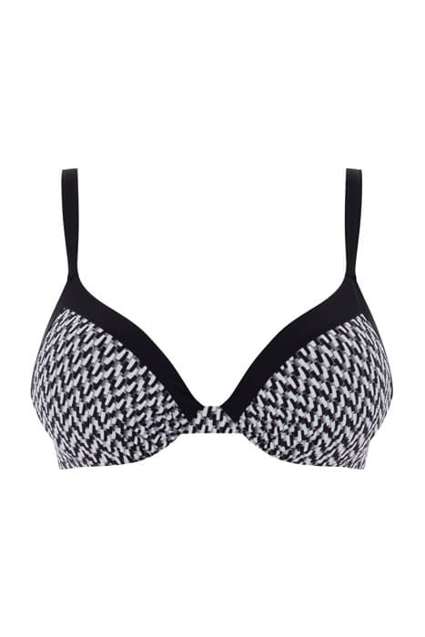 SW BRA TSHIRT PLUNGE BLACK / WHITE by Femilet