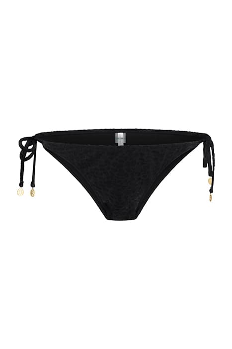 LADIES TEXTURED LEOPARD STRING BRIEF BLACK BLACK by Shiwi