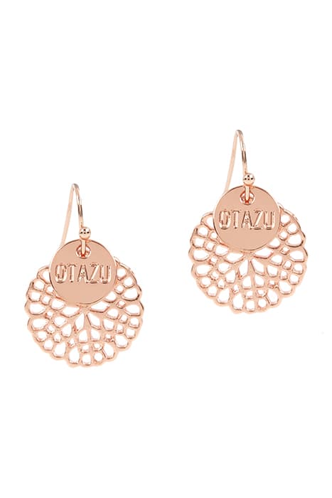 OTAZU FLOWER DISK EARRINGS ROSEGOLD ROSEGOLD by OTAZU