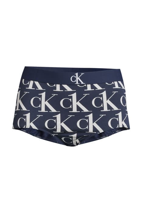 HIGH WAIST HIPSTER PLUSH CK1 PRINT_BLUE SHADOW by Calvin Klein