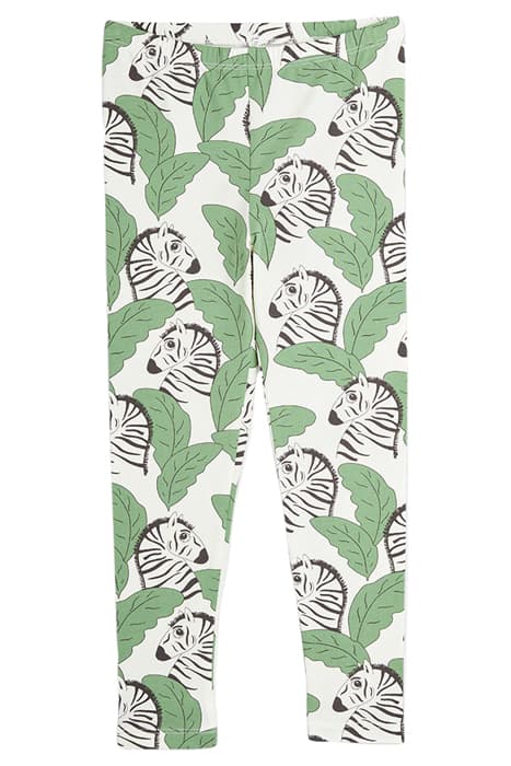 ZEBRAS AOP LEGGINGS GREEN by Mini Rodini