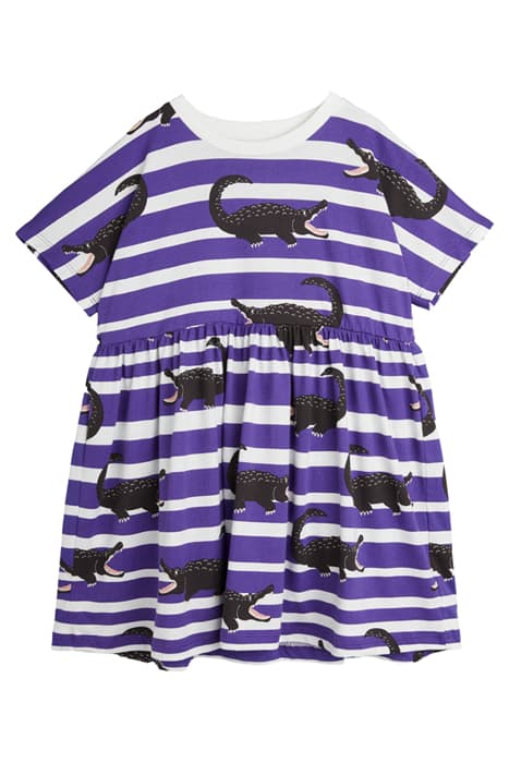 CROCODILES AOP SS DRESS PURPLE by Mini Rodini