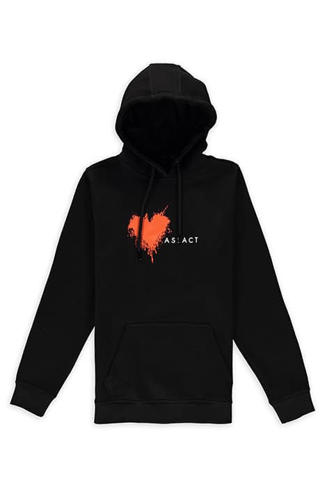 HEART HOODIE BLACK/ORANGE by ASPACT