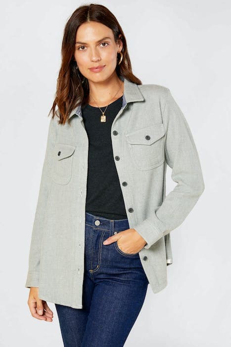 BLANKET SHIRT HEATHER GREY by Outerknown