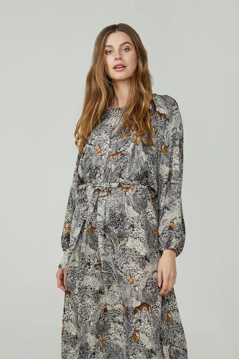 DRESS PRINT ANIMALS BLACK by Summum Woman