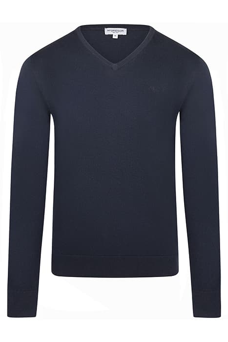 V-NECK COTTON/NYLON/MERINO BLACK IRIS (NAVY) by McGregor