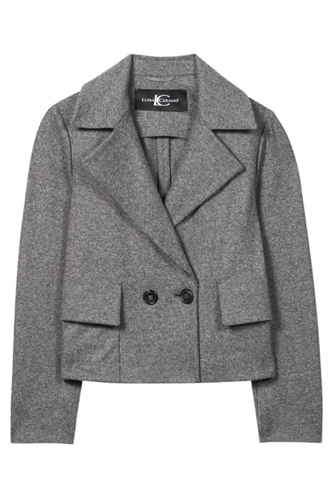 JACKET WITH LAPEL COLLAR GREY MELANGE by Luisa Cerano