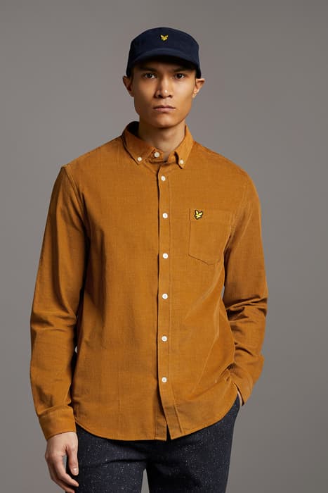 NEEDLE CORD SHIRT CIDER BROWN by Lyle & Scott