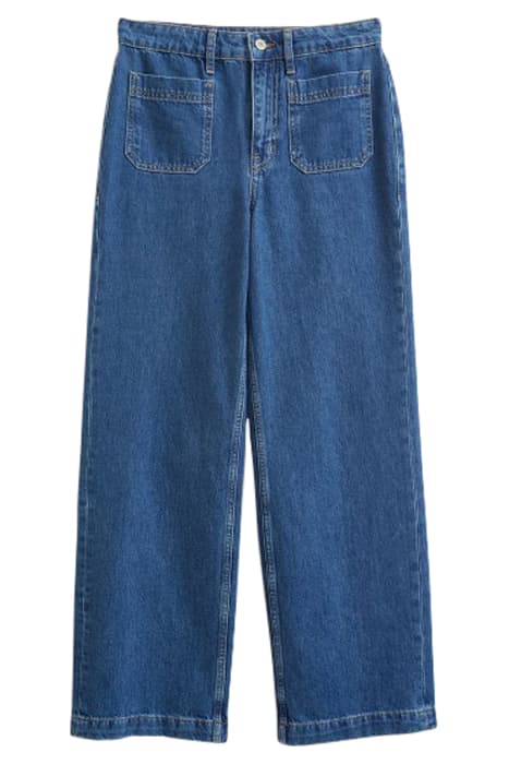 BOBBY RELAXED WIDE LEG JEAN MID DENIM by White Stuff