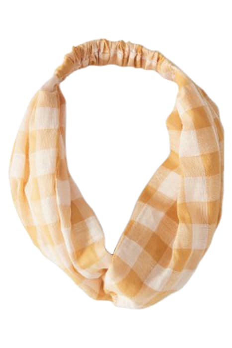 OFFCUT GINGHAM TWIST HEADBAND YELLOW MLT by White Stuff