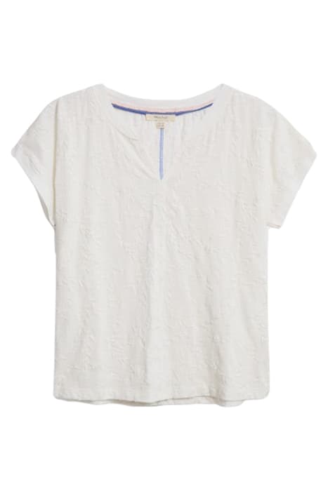 NELLY NOTCH EMBROIDERED TEE BRILLIANT WHITE by White Stuff