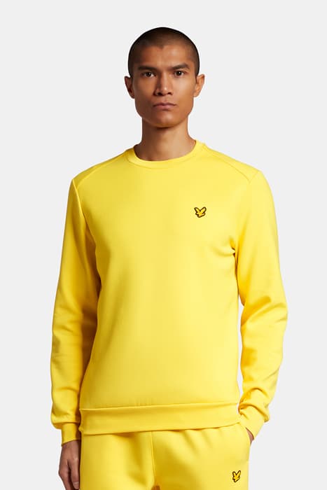 CREW NECK FLY FLEECE MAIZE by Lyle & Scott