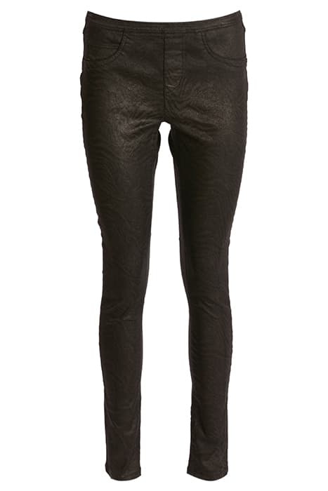 BLACK LEATHER LOOK PANTS BLACK by River Woods