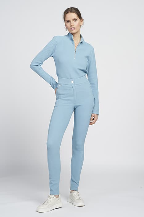 MOON STRUCTURED SLIM FIT PANTS ICE BLUE by Lune Active